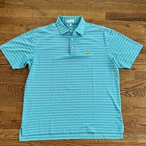 Peter Millar Masters Polo Green Stripes